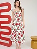 The Workshop Floral Front Tie With Cut Out Midi Dress