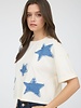 J.O.A Denim Star Patch Short Sleeve Knit T-shirt