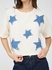 J.O.A Denim Star Patch Short Sleeve Knit T-shirt