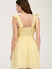 Blu Pepper Eyelet Detail Lace Trim Tie Strap Mini Dress