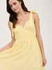 Blu Pepper Eyelet Detail Lace Trim Tie Strap Mini Dress