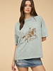 J.O.A Rodeo Western Shortsleeve Knit T-Shirt