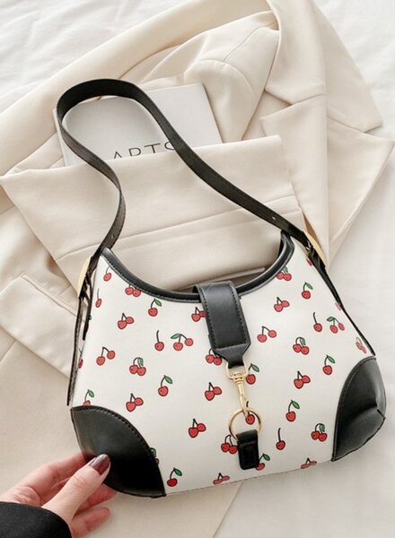 Cherry Pattern Hamptons Hobo Bag