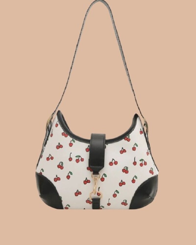 Cherry Pattern Hamptons Hobo Bag