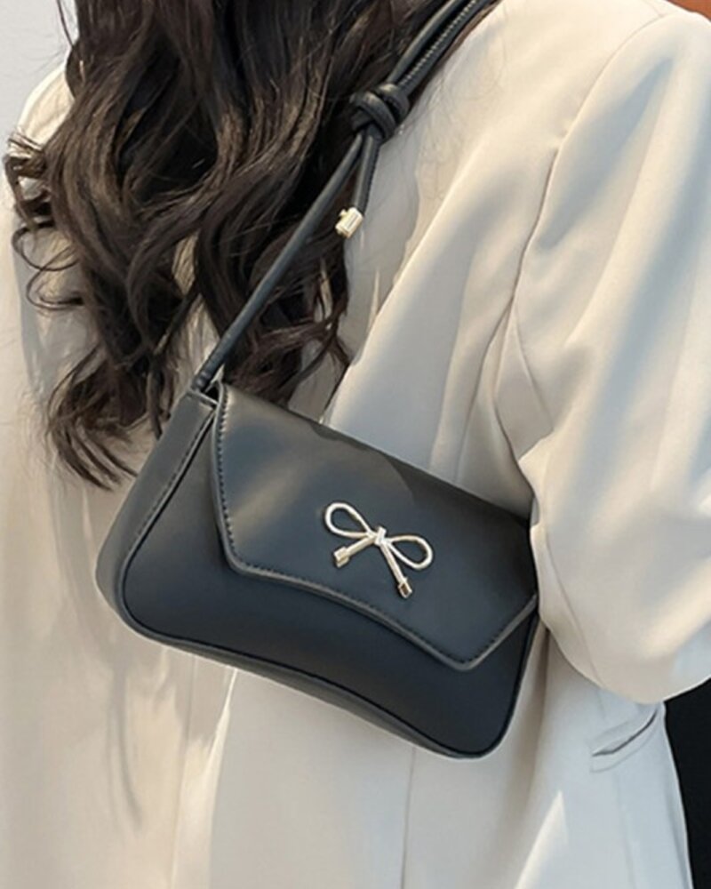 Bow Accent Underarm Shoulder Bag