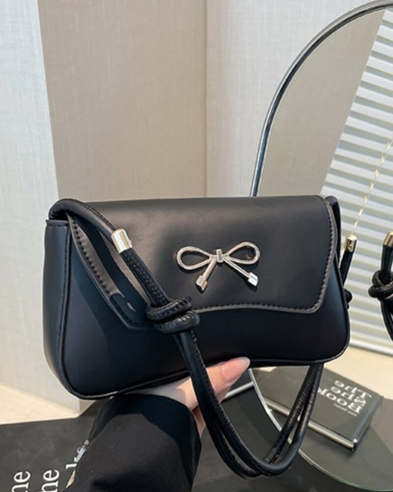 Bow Accent Underarm Shoulder Bag