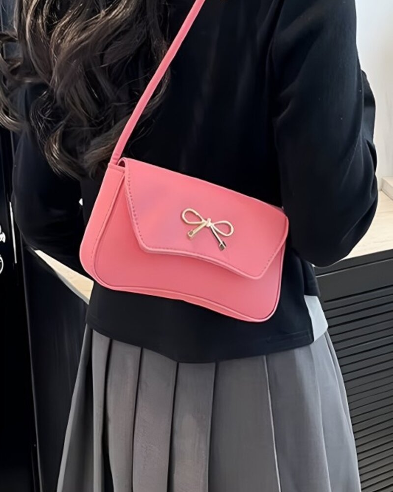 Bow Accent Underarm Shoulder Bag