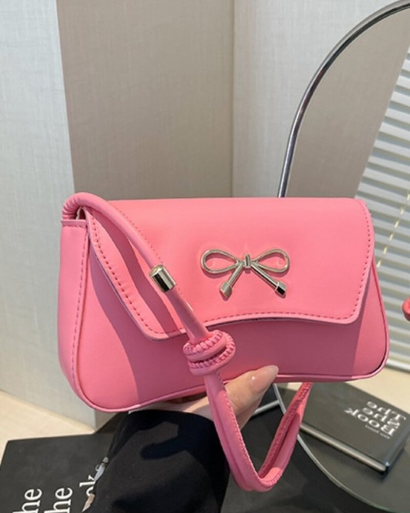 Bow Accent Underarm Shoulder Bag