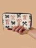 Trendy Bow Ribbon Vegan Leather Long Wallet