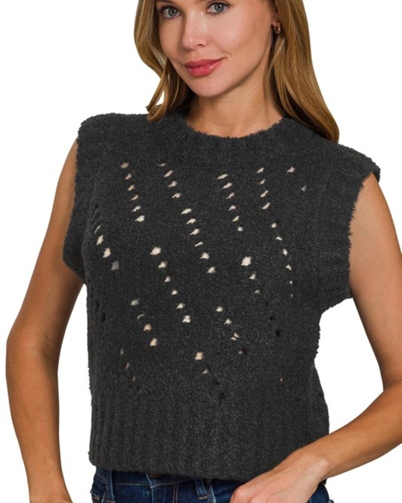 Textured Wool Sweater Vest