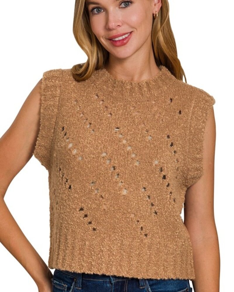 Textured Wool Sweater Vest