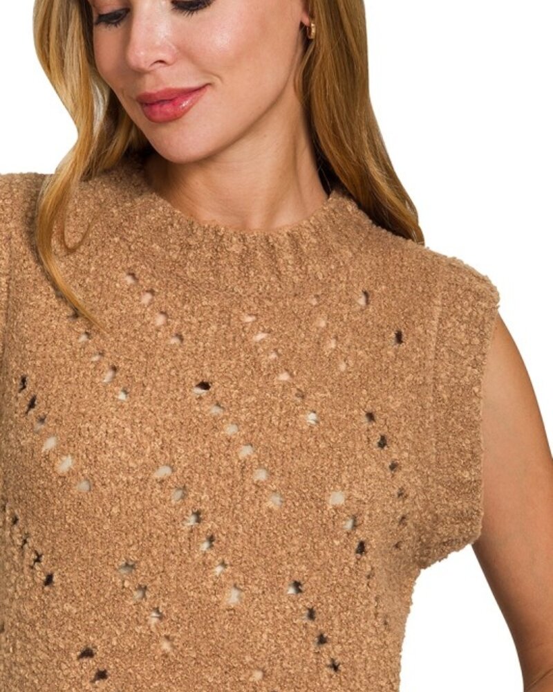 Textured Wool Sweater Vest