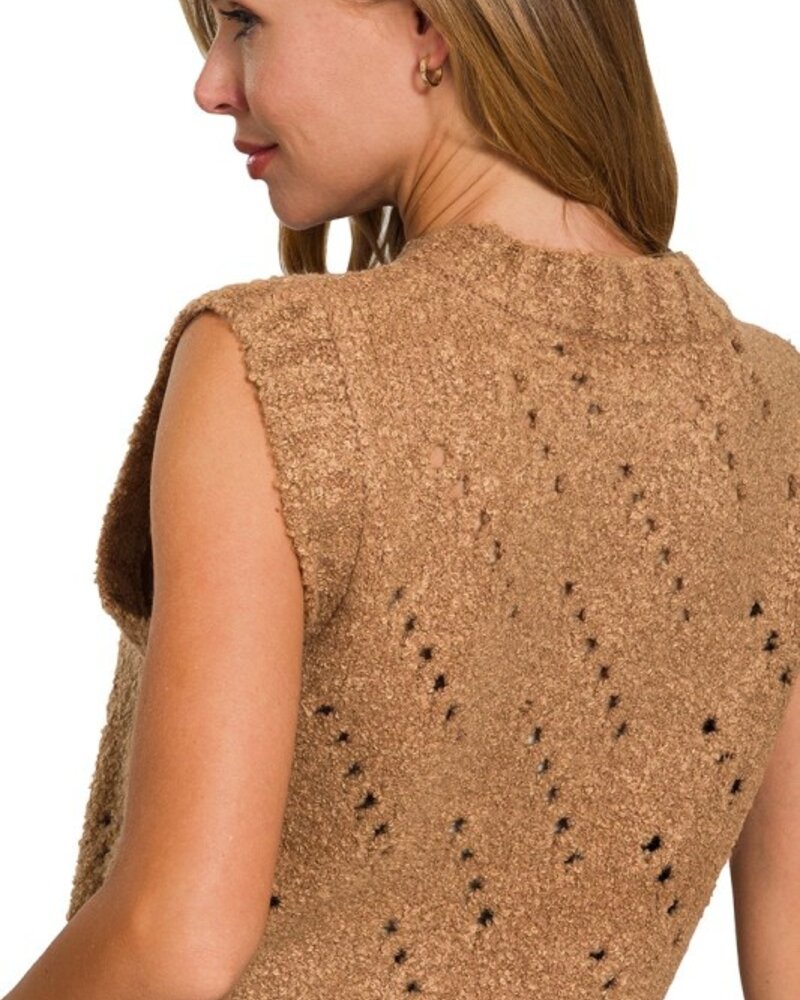 Textured Wool Sweater Vest