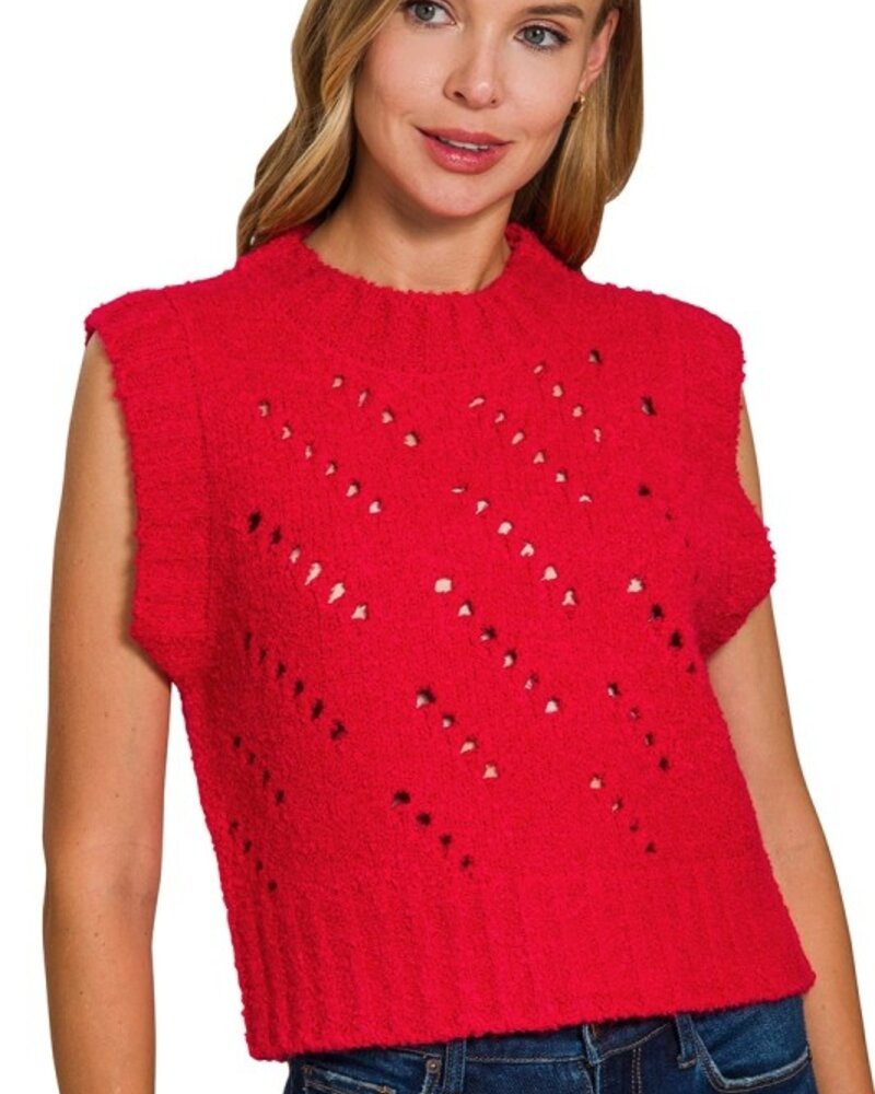 Textured Wool Sweater Vest