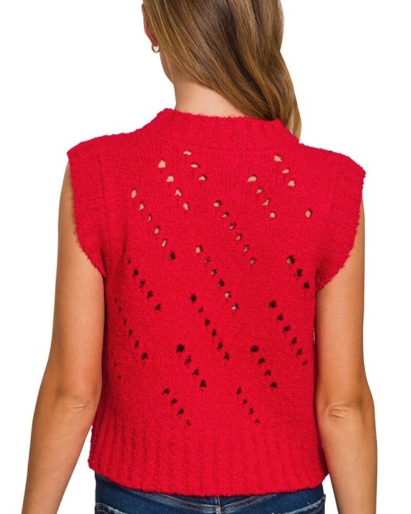 Textured Wool Sweater Vest