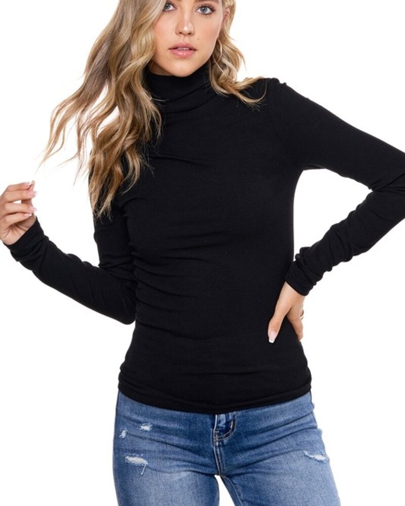 Zutter Ribbed Turtle Neck Top