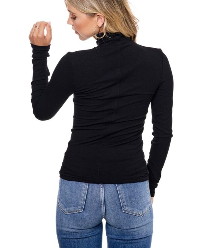 Zutter Ribbed Turtle Neck Top