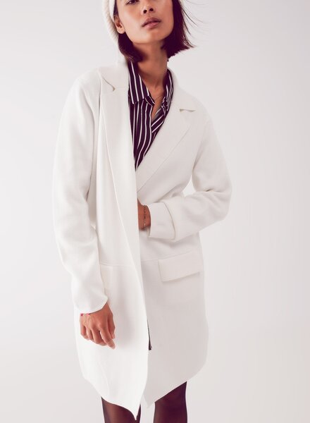 Q2 Oversized Collar Maxi Cardigan