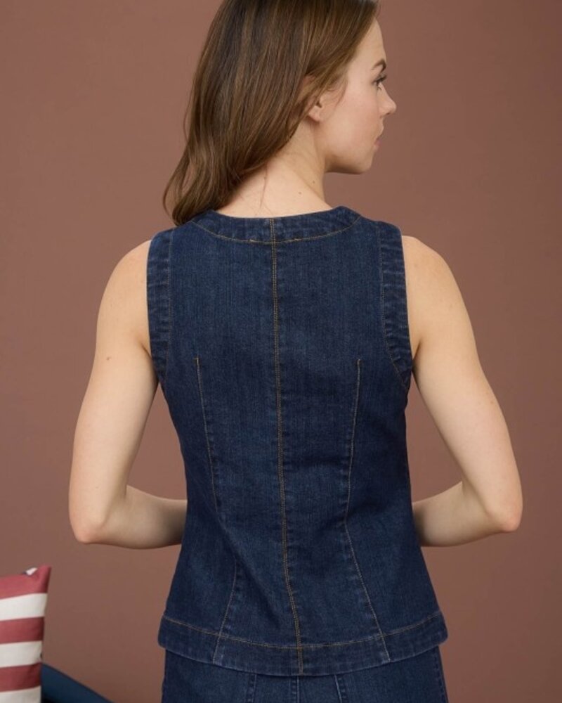 The Workshop Denim Button Down Vest