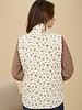 Blu Pepper Floral Quilted Zip-Up Puffer Vest