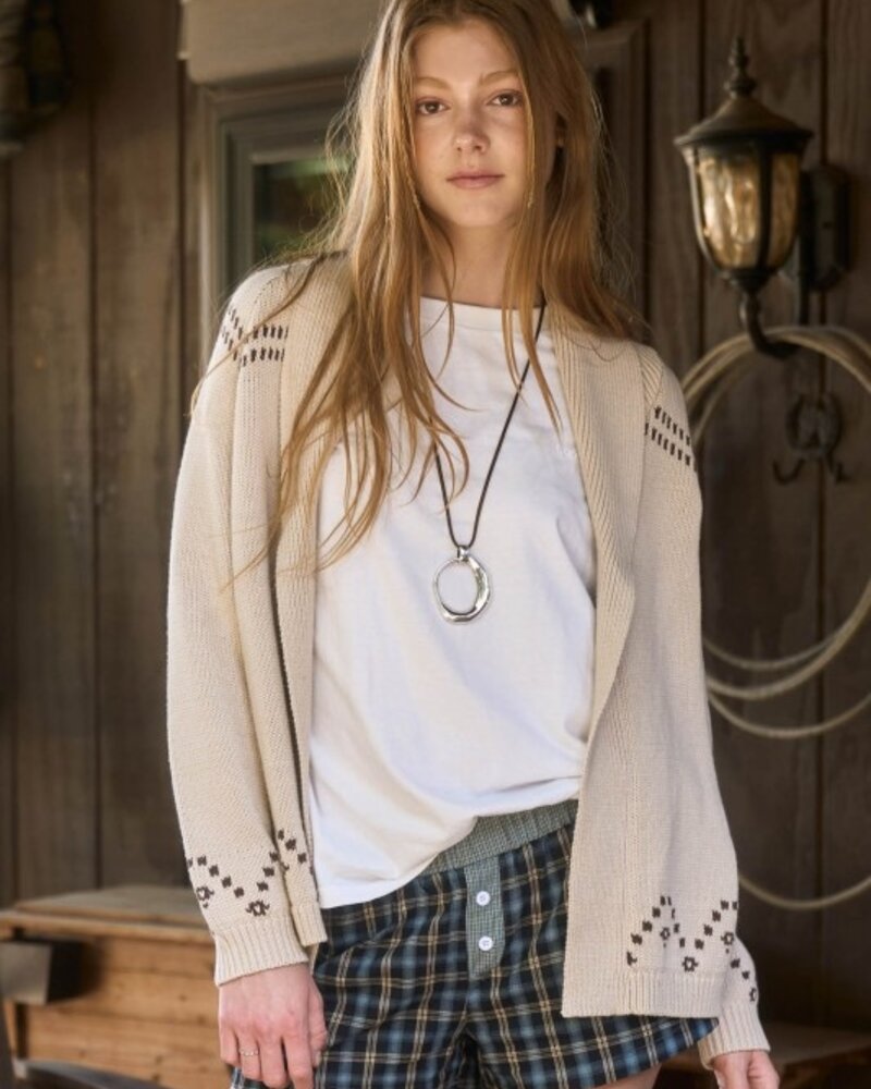 J.O.A. Horse Jacquard Shawl Knit Cardigan