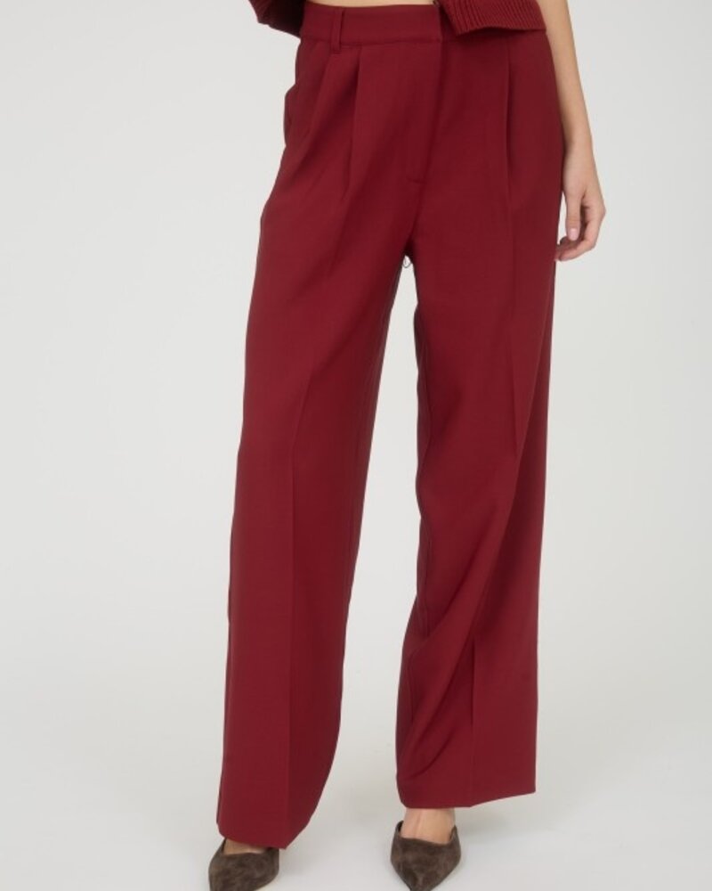 The Workshop High Waist Pleated Wide Leg Dress Pants