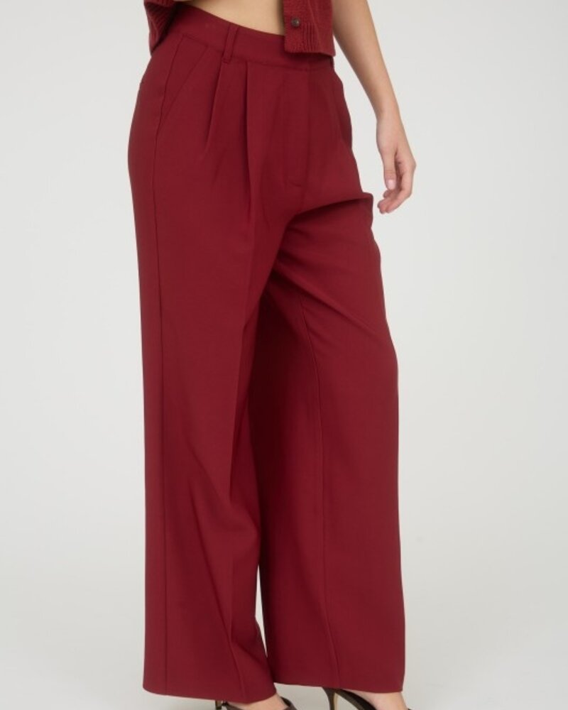 The Workshop High Waist Pleated Wide Leg Dress Pants