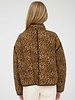 Blu Pepper Quilted Leopard Button Puffer Jacket
