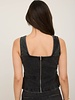 The Workshop Lace Up Front Sleeveless Denim Top