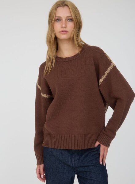The Workshop Cream Lined Knit Sweater