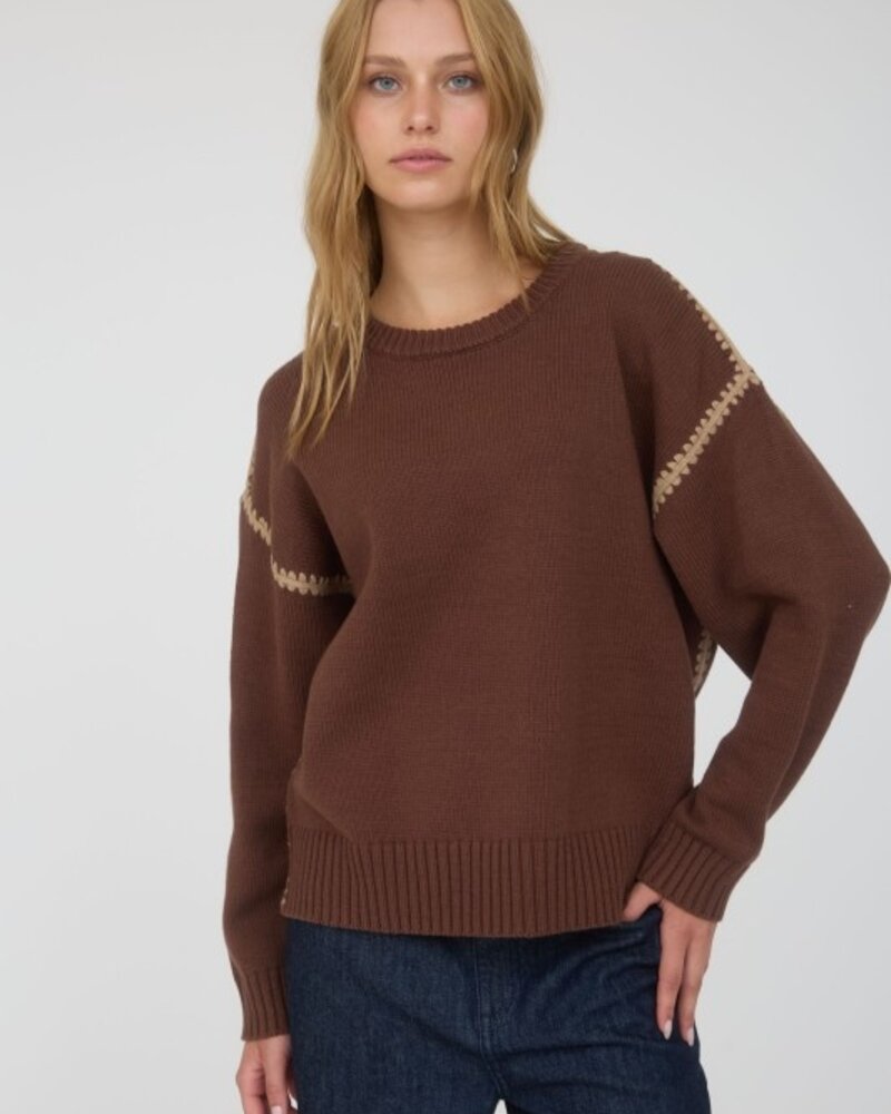 The Workshop Cream Lined Knit Sweater