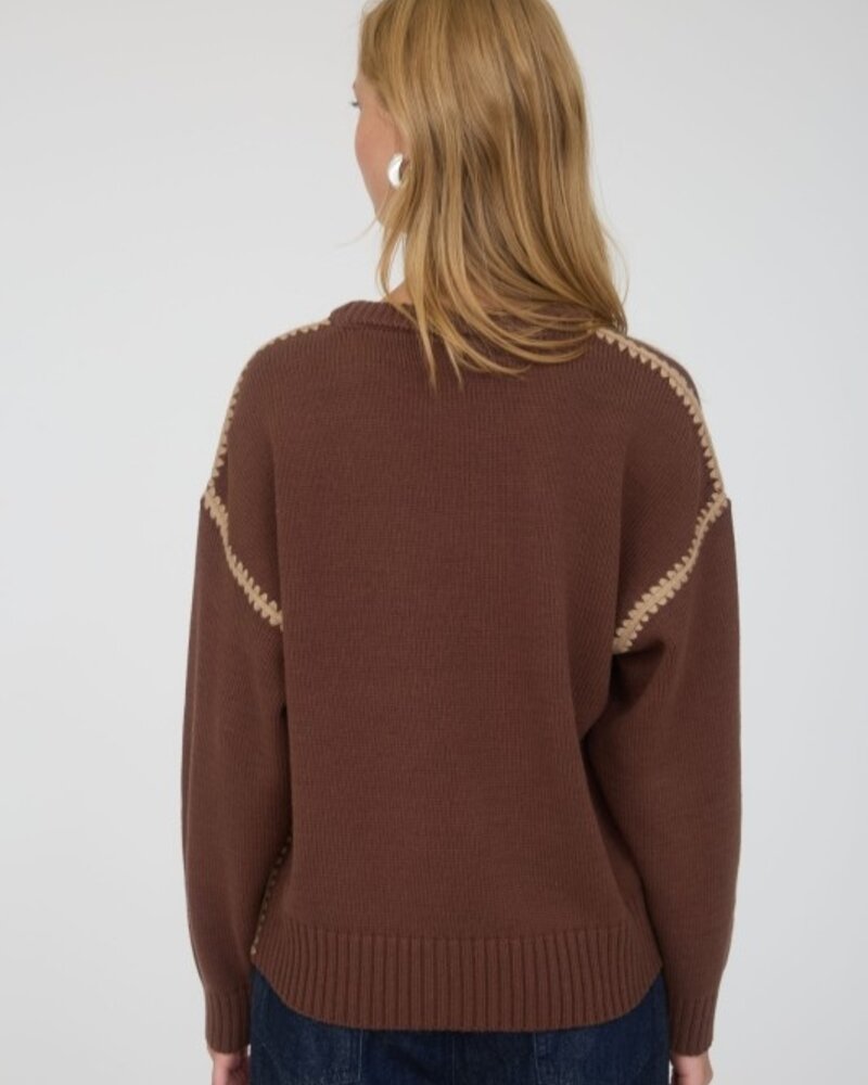 The Workshop Cream Lined Knit Sweater