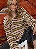 Blu Pepper Striped Kangaroo Pocket Knit Sweater