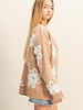Hyfve Floral Button Front Soft Sweater Cardigan