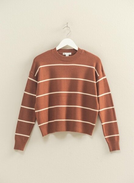 Hyfve Crew Neck Striped Sweater