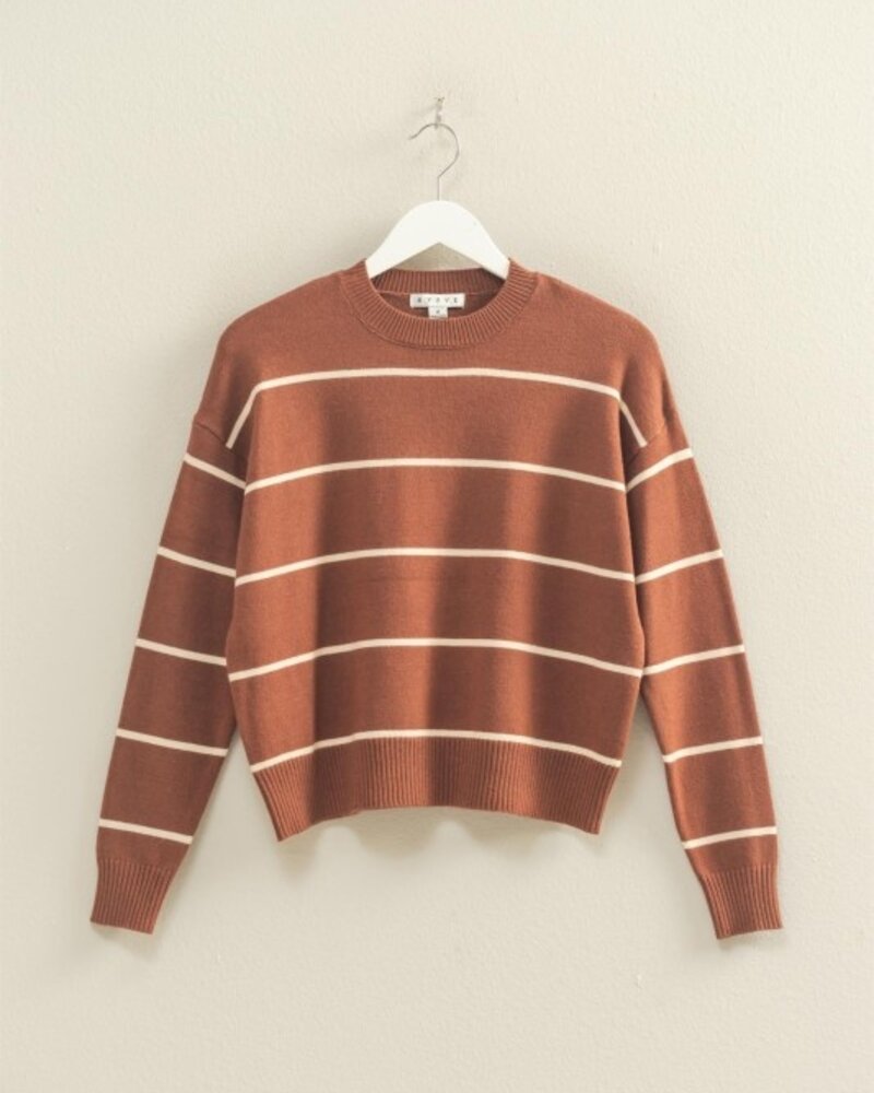 Hyfve Crew Neck Striped Sweater