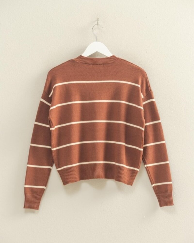 Hyfve Crew Neck Striped Sweater