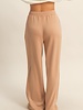 Double Zero Double Knit High-waist Pintuck Wide Leg Pants