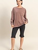 Double Zero Oversized Washed Long Sleeve Pocket Tee