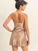 Double Zero Sweetheart Neck Sleeveless Satin Mini Dress