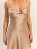 Double Zero Sweetheart Neck Sleeveless Satin Mini Dress