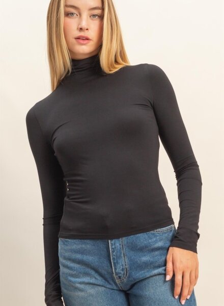 Double Zero Turtleneck Long Sleeve Fitted Top