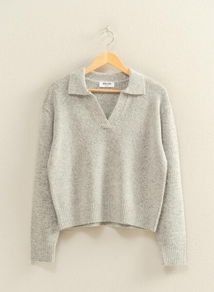 Double Zero Collared V Neck Sweater