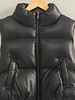 Double Zero Faux Leather Cropped Puffer Vest