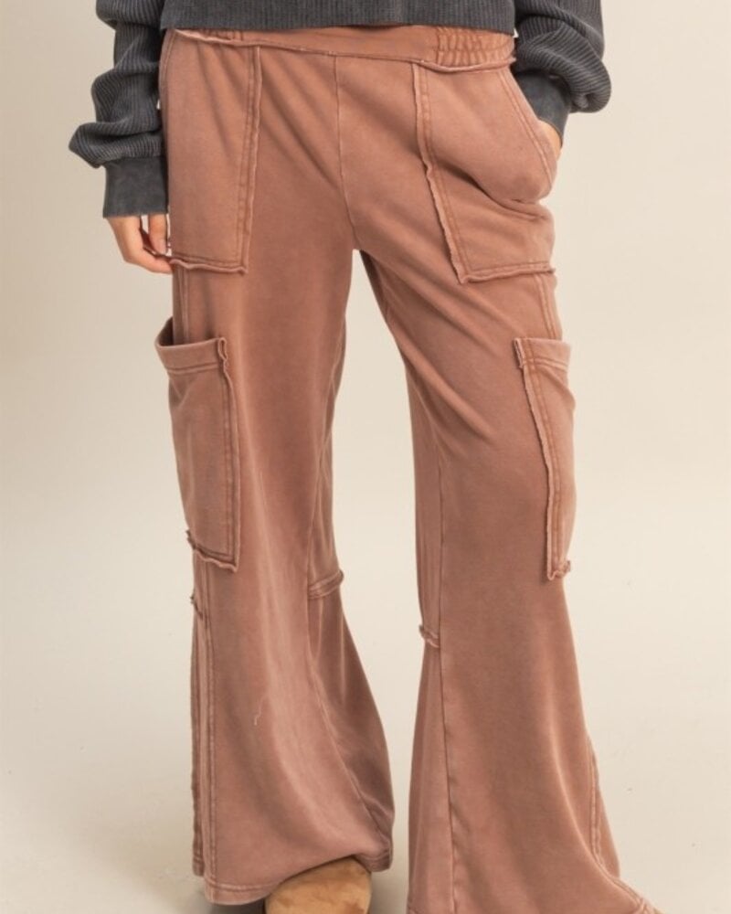 Double Zero Mineral Washed Oversized Cargo Sweatpants