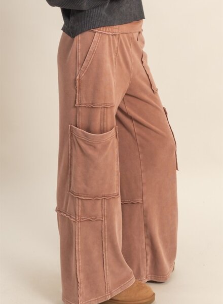 Double Zero Mineral Washed Oversized Cargo Sweatpants