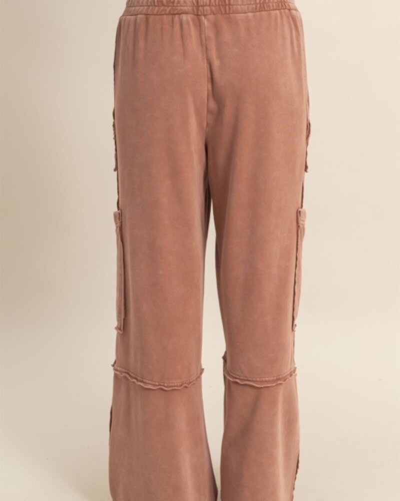 Double Zero Mineral Washed Oversized Cargo Sweatpants
