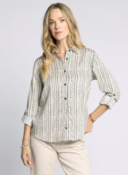 Thread & Supply Black Off White Anna Shirt