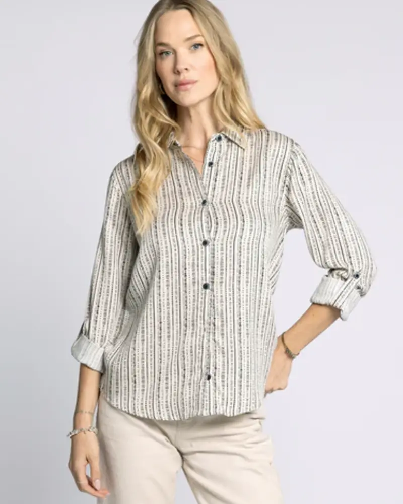 Thread & Supply Black Off White Anna Shirt