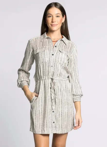 Thread & Supply Black Off White Edna Dress